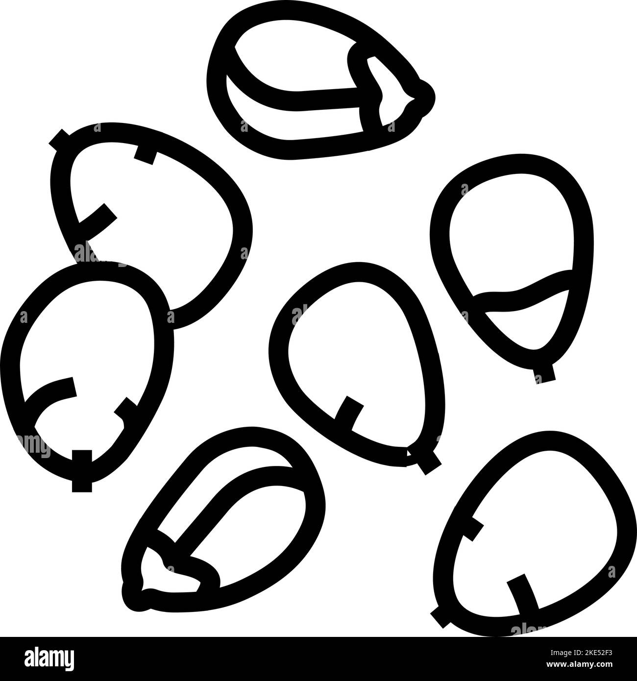 seed grain corn line icon vector illustration Stock Vector Image & Art ...
