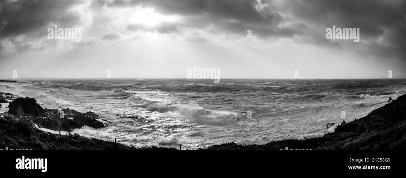Stormy sea Black and White Stock Photos & Images - Alamy