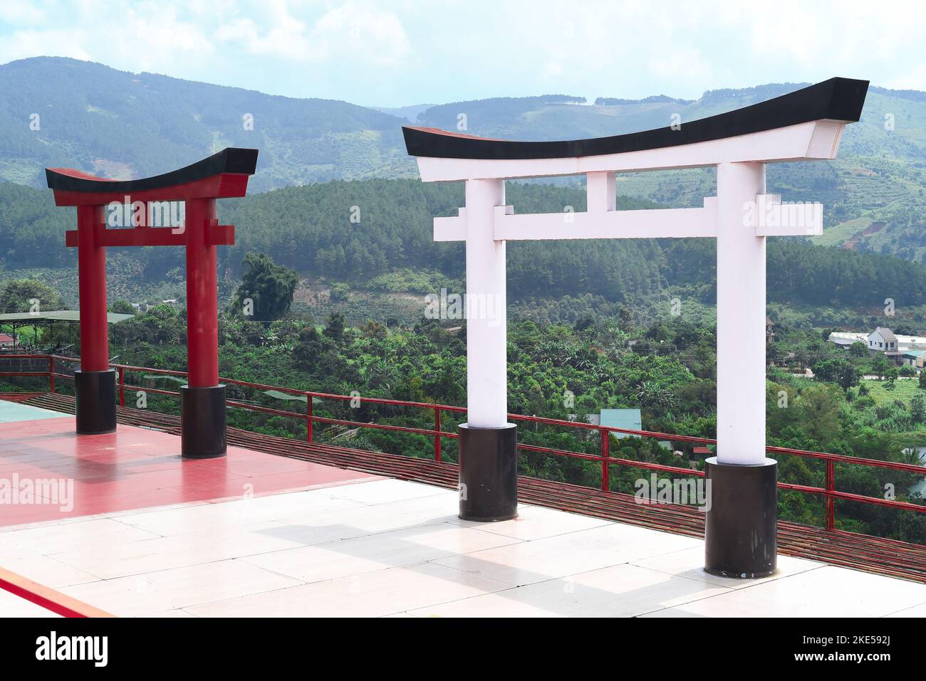 Traditional japanese gates Torii in Da Lat Vietnam Stock Photo Alamy