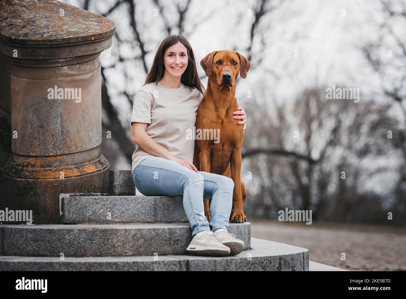 Woman stairs humans human hi-res stock photography and images - Alamy