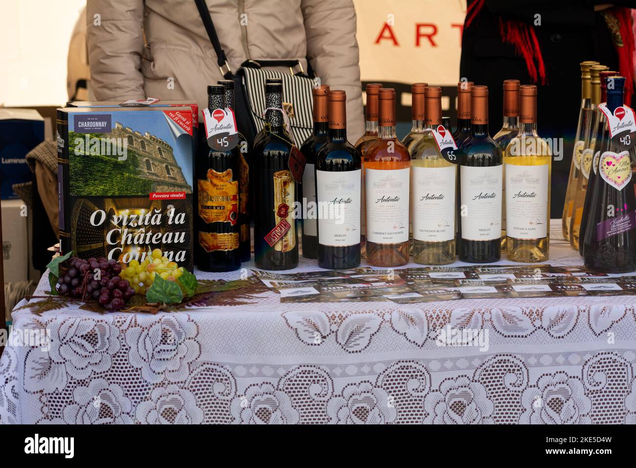Chisinau, Moldova October 15, 2022 Openair wine exhibition during