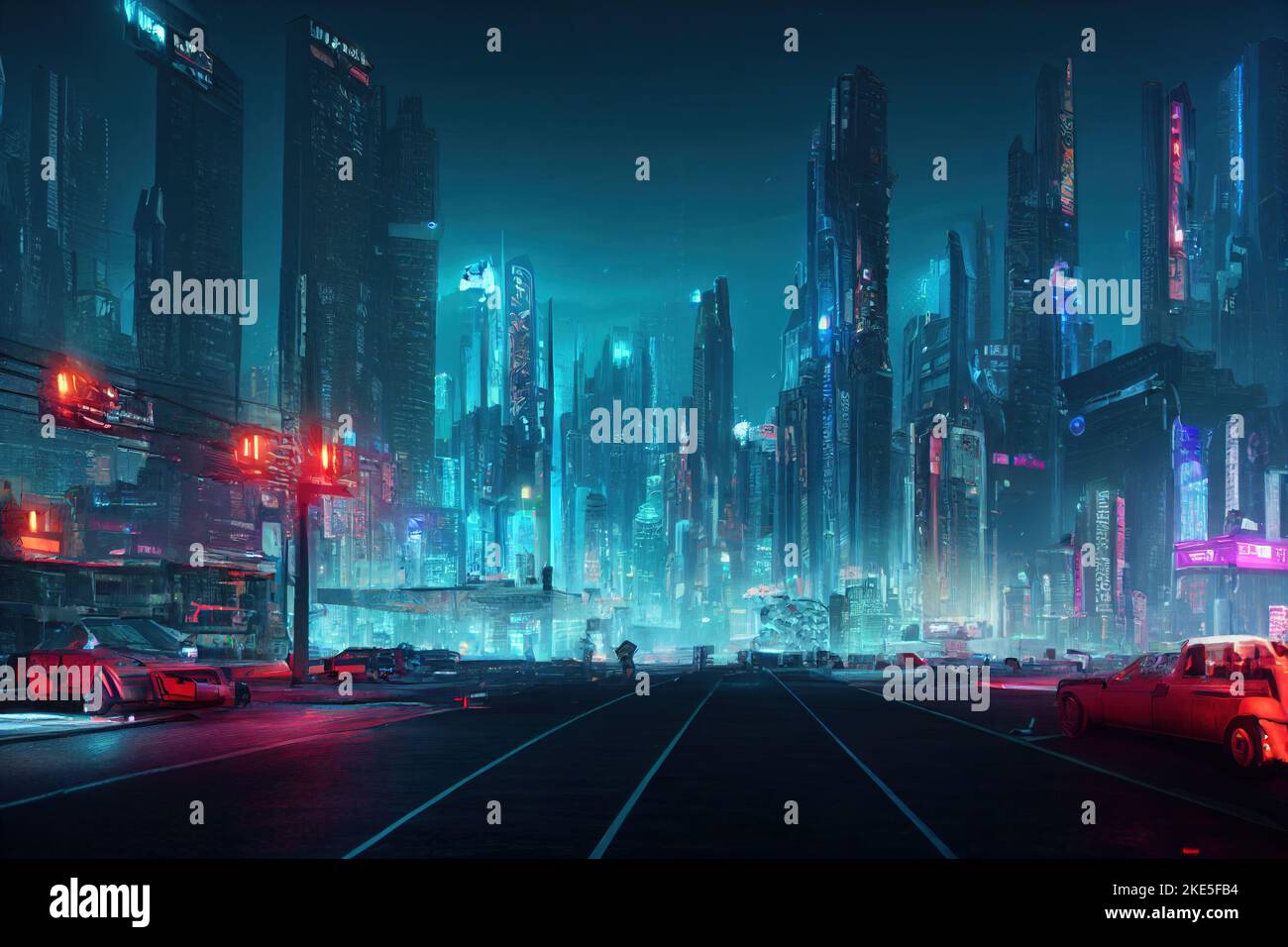 Cyberpunk city hi-res stock photography and images - Alamy