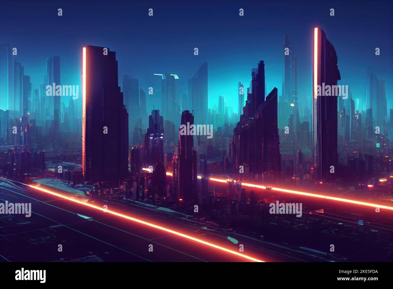 Cyberpunk city hi-res stock photography and images - Alamy