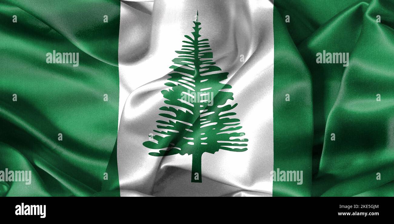 Norfolk Island flag - realistic waving fabric flag Stock Photo - Alamy