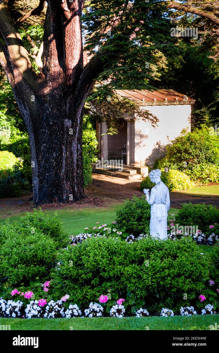Gardens, statue and garden house at McDonald Bath Spa Hotel in Bath ...