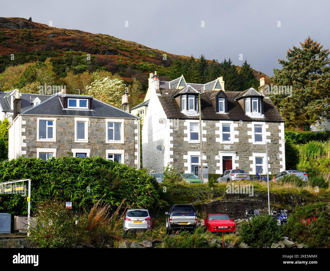 Residential buildings, housing, in the village of Tarbert, Loch Fyne