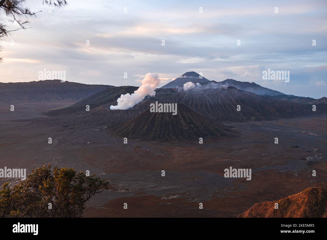 The beautiful sunrise above the Bromo volcano, Java, Indonesia Stock ...