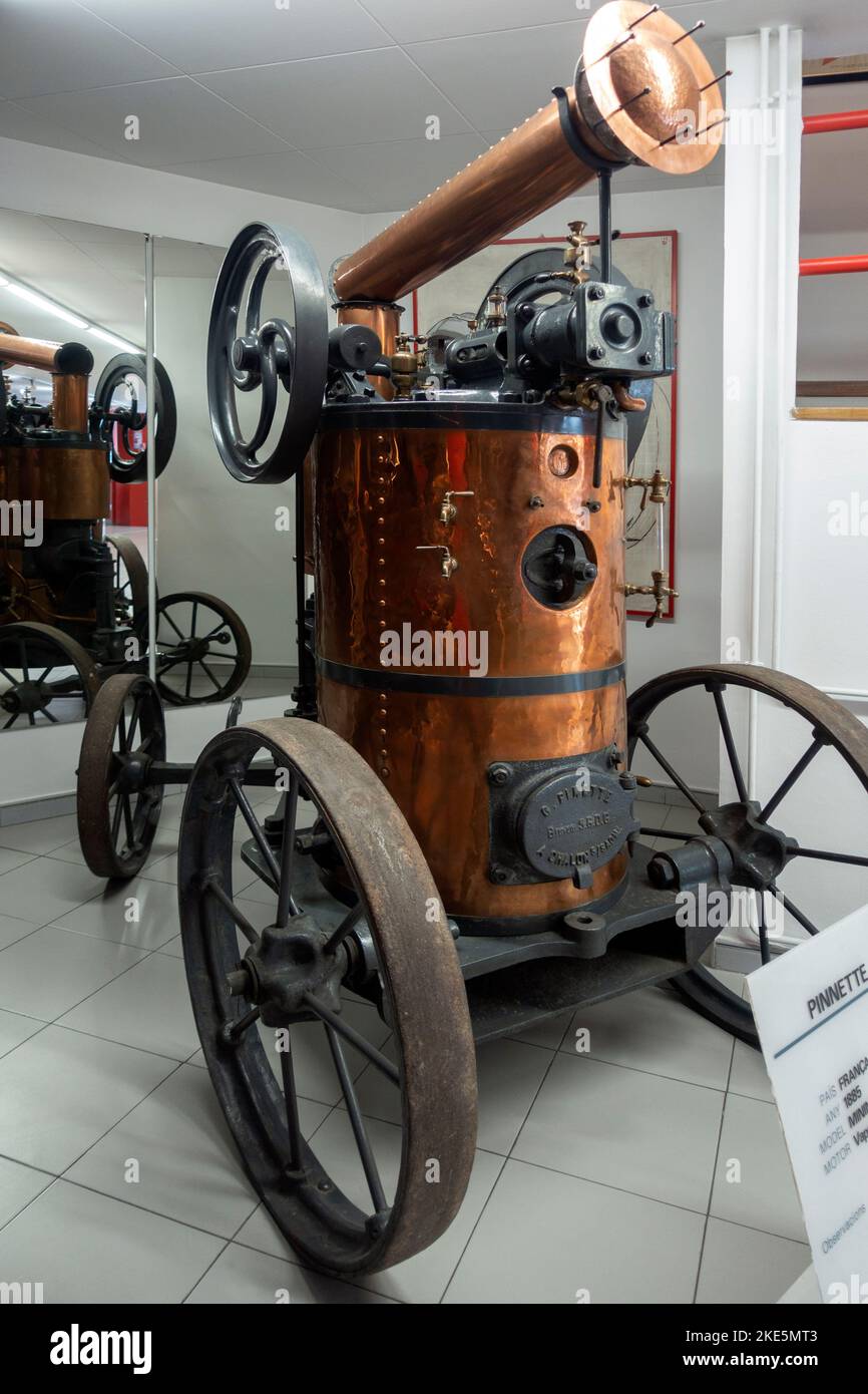 Pinnete model MINIM steam powered engine.1885.France.Automobile Museum.Encamp.Andorra Stock Photo