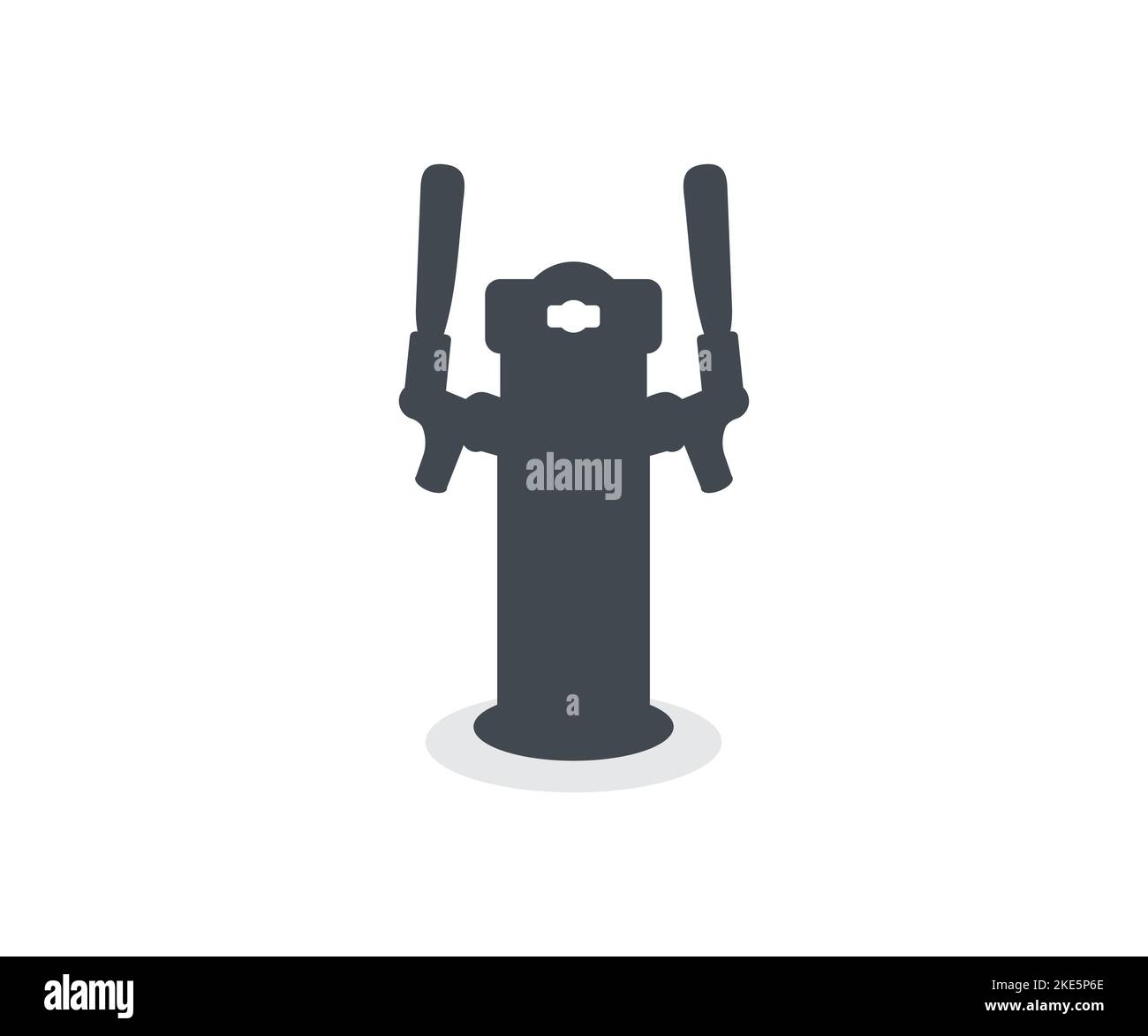 Bar Beer Tap logo design. Silhouette of beer tap with handle. Element