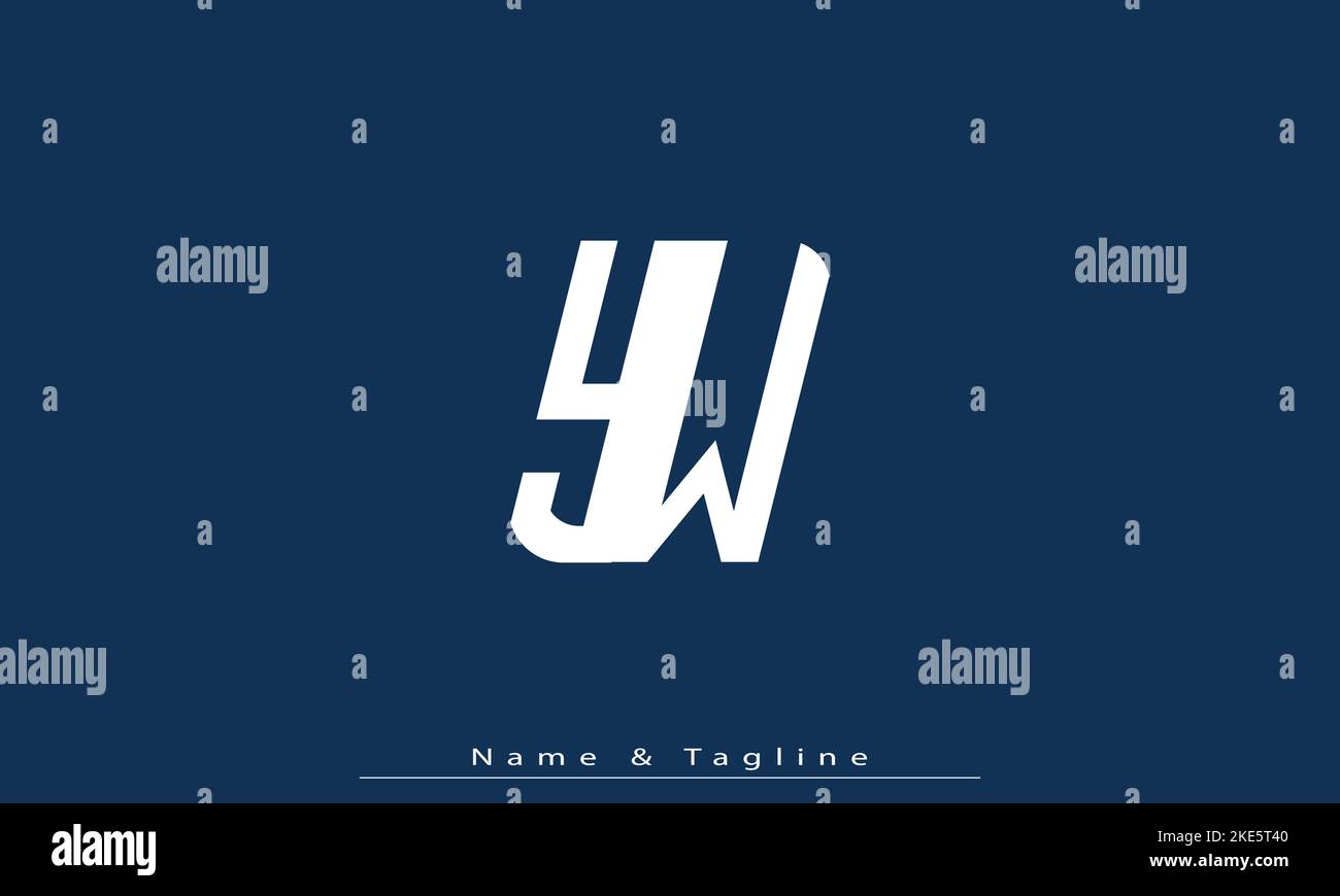 Alphabet letters Initials Monogram logo YW , WY Stock Vector