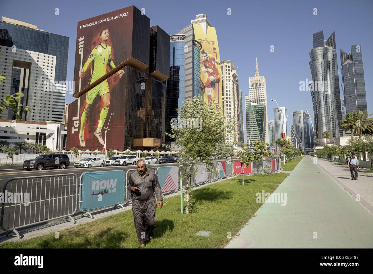 Soccer Football - FIFA World Cup Qatar 2022 Preview - Doha, Qatar - November 10, 2022 Imagery of Germany's Manuel Neuer is pictured in Doha ahead of the World Cup REUTERS/Marko Djurica Stock Photo