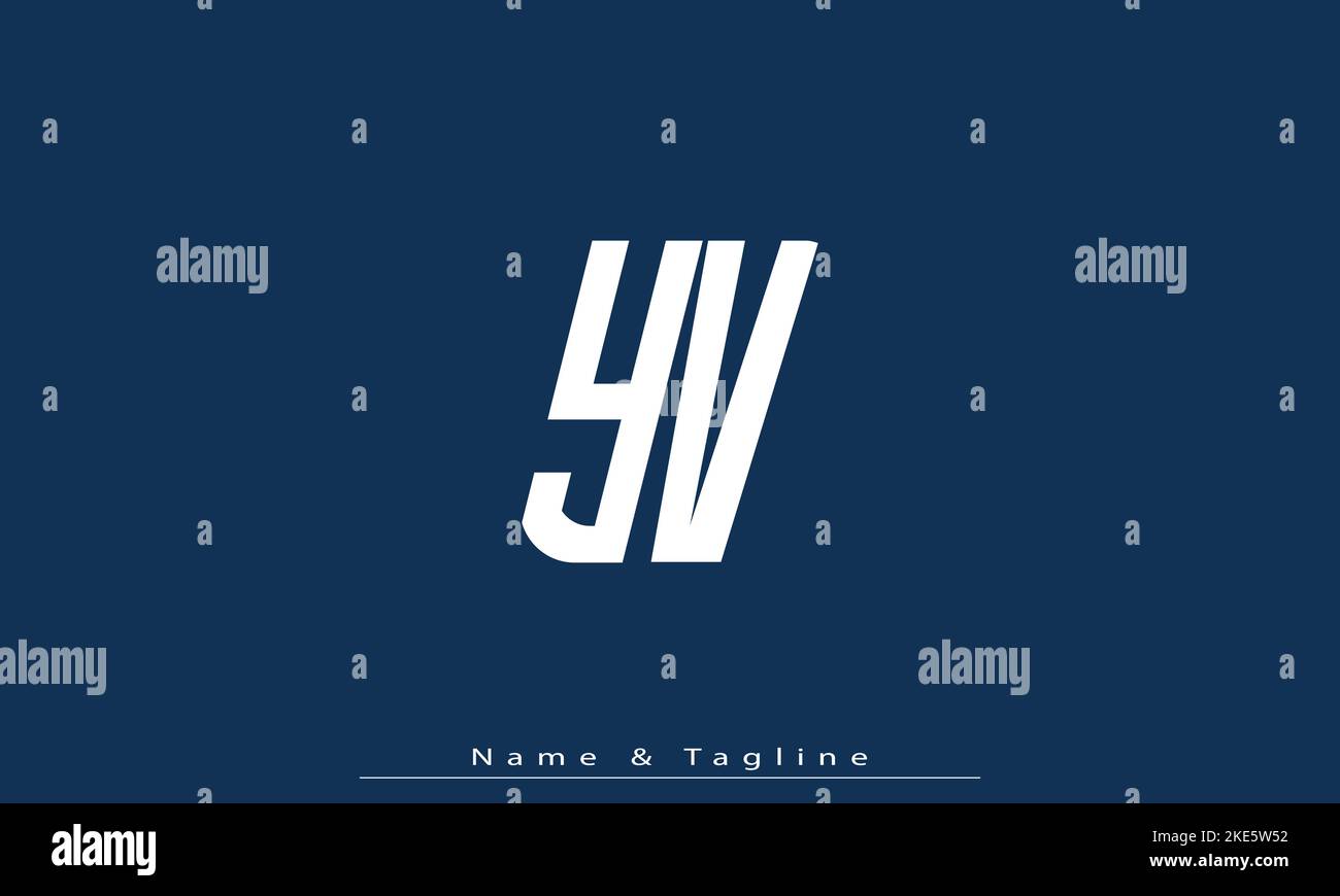 Alphabet letters Initials Monogram logo YV , VY Stock Vector