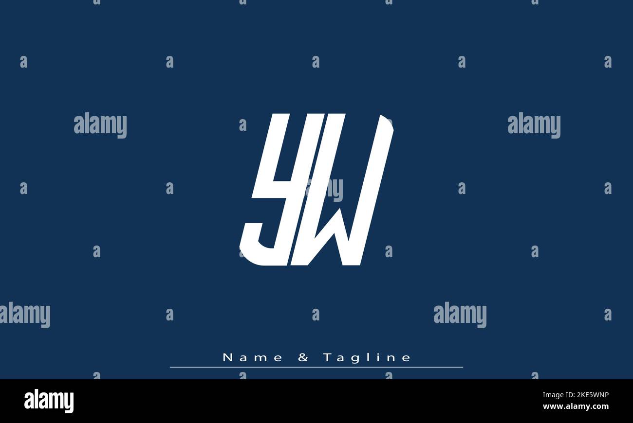 Alphabet letters Initials Monogram logo YW , WY Stock Vector