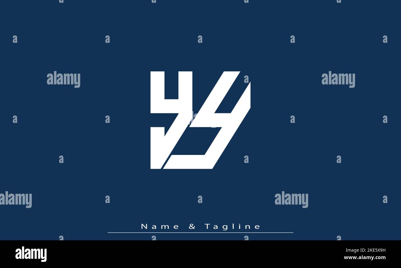Alphabet letters Initials Monogram logo YY Stock Vector