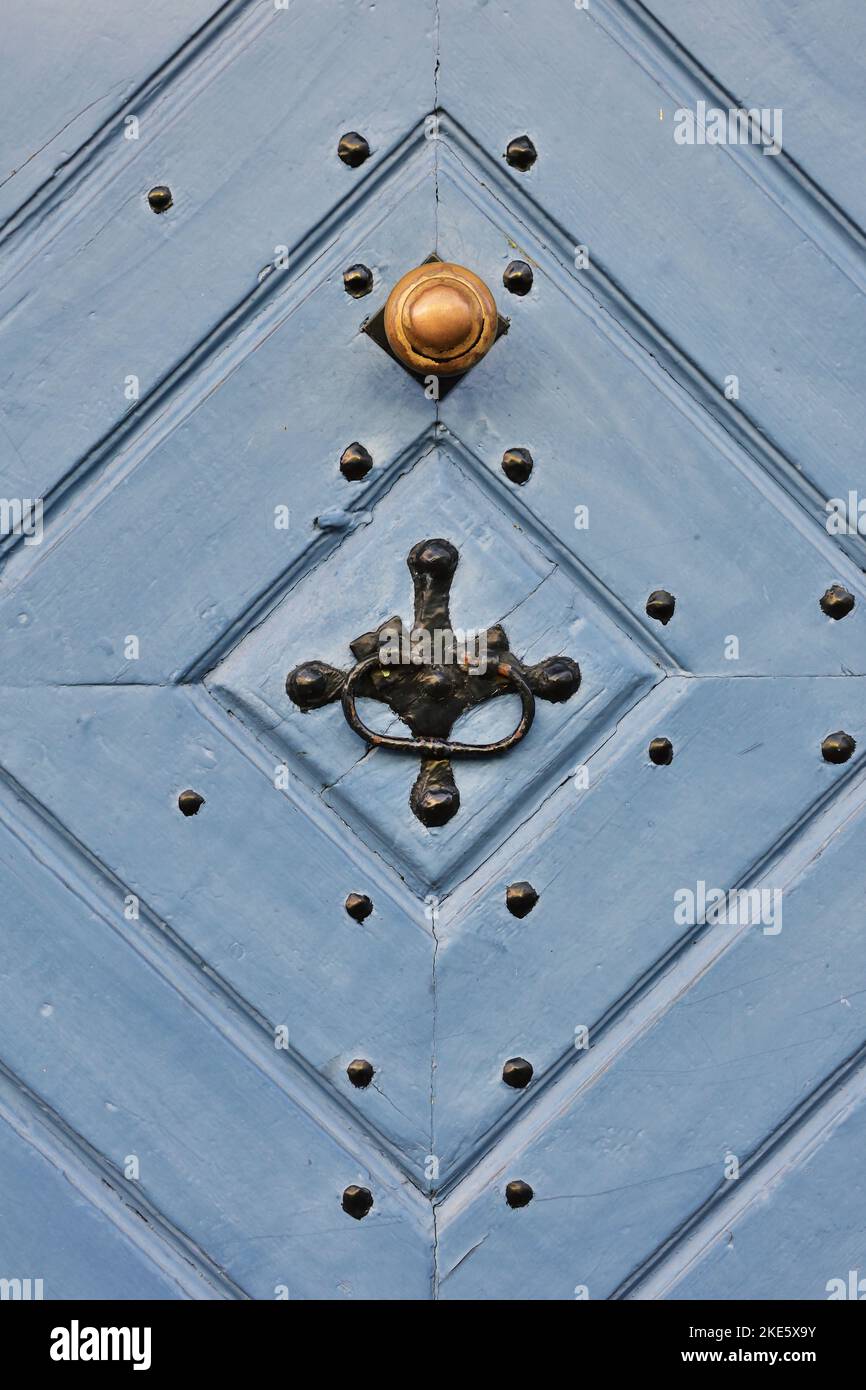 Old door in Gumpoldskirchen, Austria Stock Photo