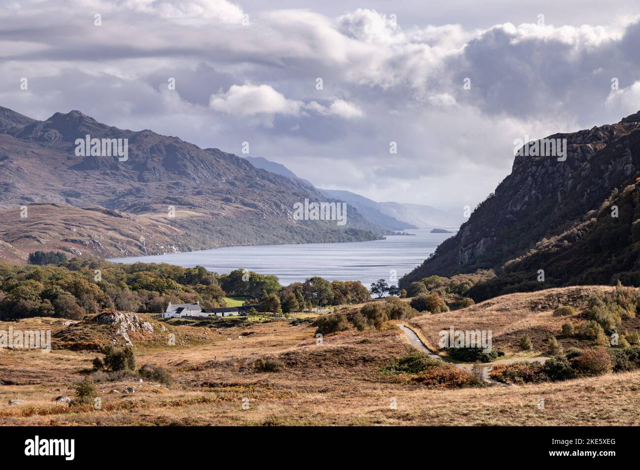 Loch Maree in the highlands of Scotland Stock Photo