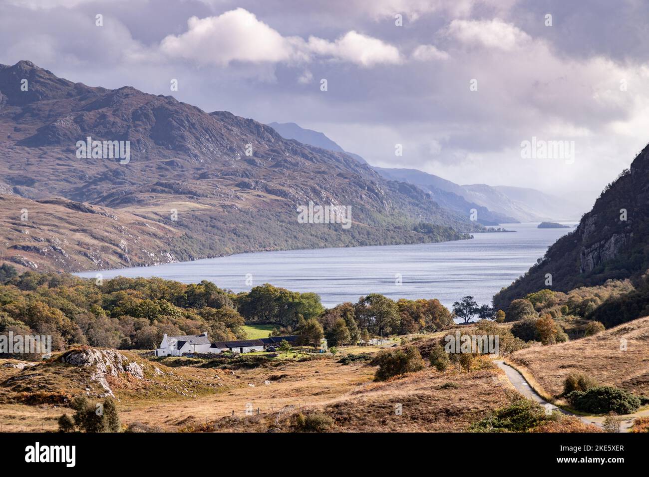 Loch Maree in the highlands of Scotland Stock Photo