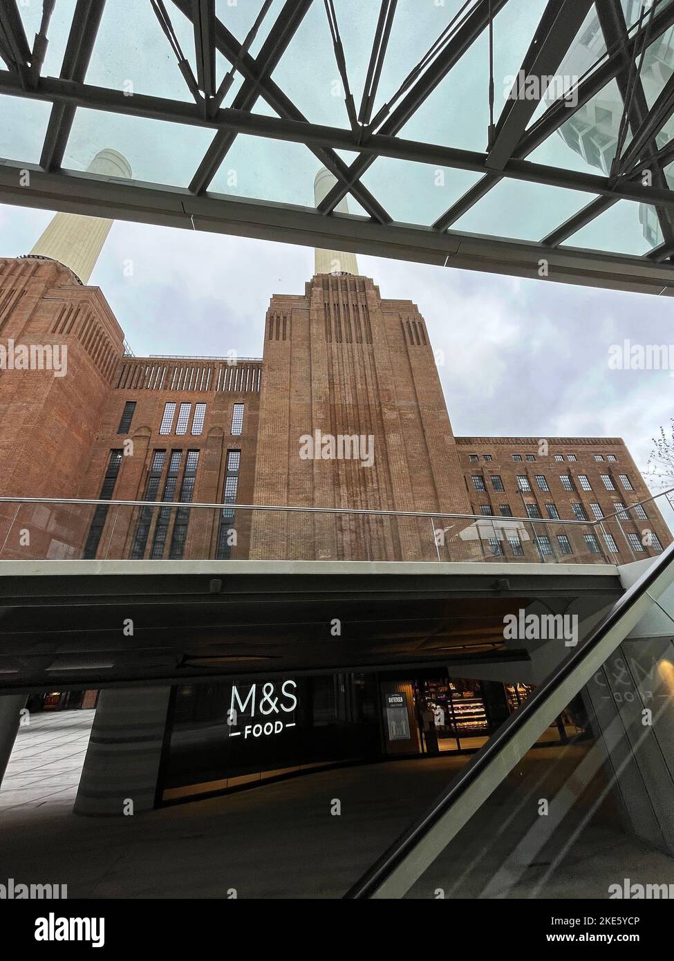 M and S food hall at Battersea Power Station in London. November 2022