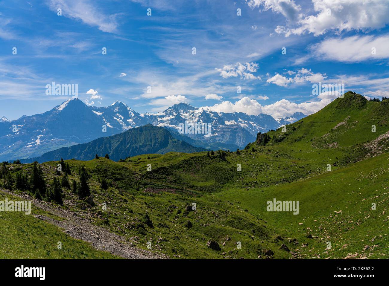 Panoramic view of the Alps in Switzerland Stock Photo - Alamy