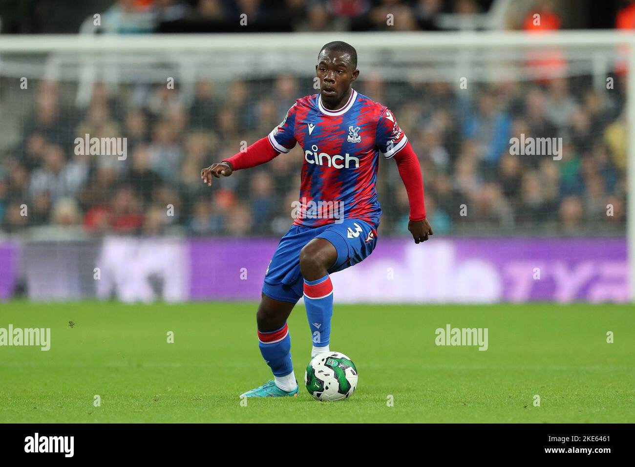 Crystal Palace's Tyrick Mitchell during the Carabao Cup Third Round match between Newcastle United and Crystal Palace at St. James's Park, Newcastle upon Tyne on Wednesday 9th November 2022. (Credit: Mark Fletcher | MI News) Credit: MI News & Sport /Alamy Live News Stock Photo