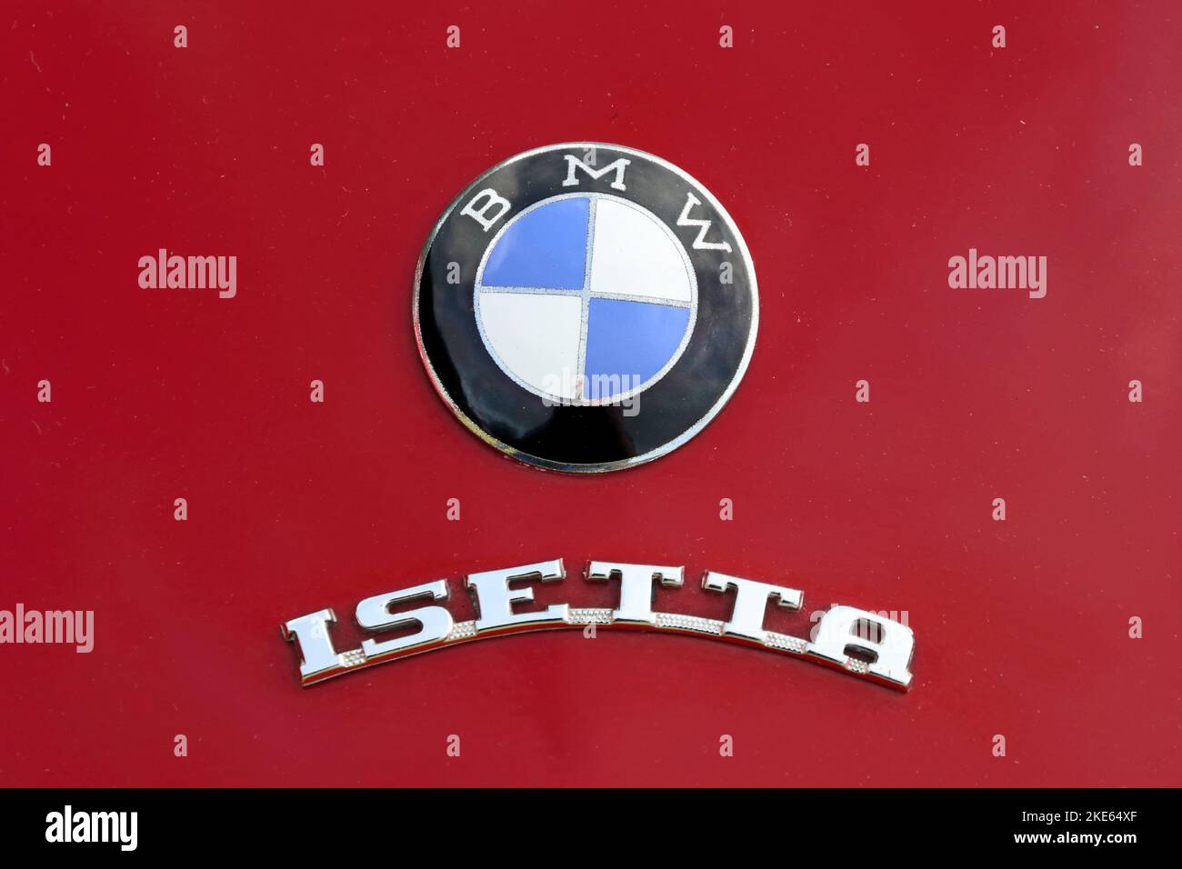BMW Isetta bubble car badges Stock Photo