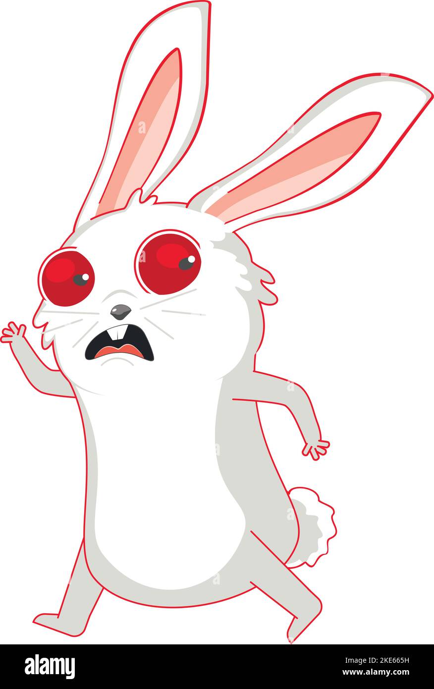 Rabbit running away