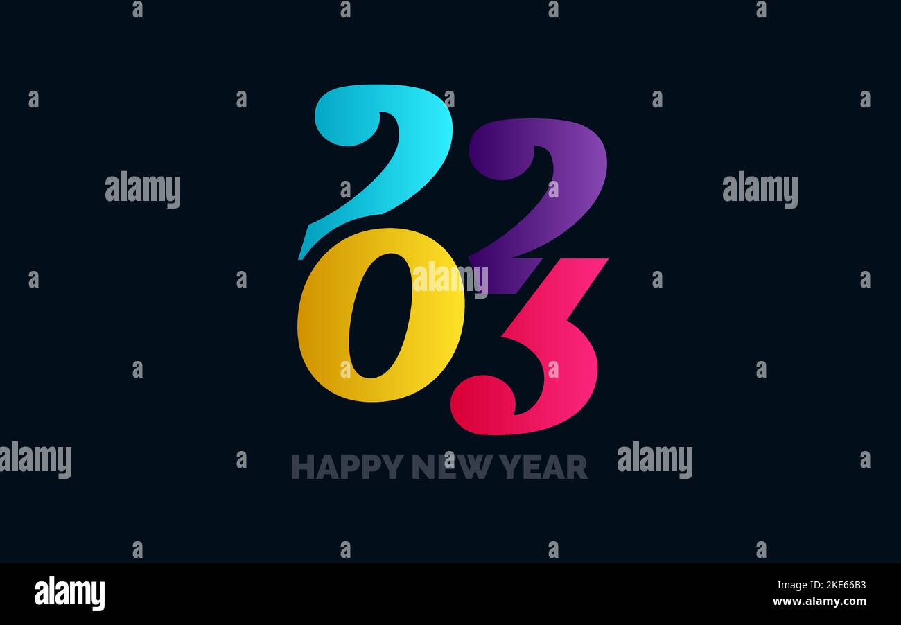 New 2023 Year typography design. 2023 numbers logotype illustration ...