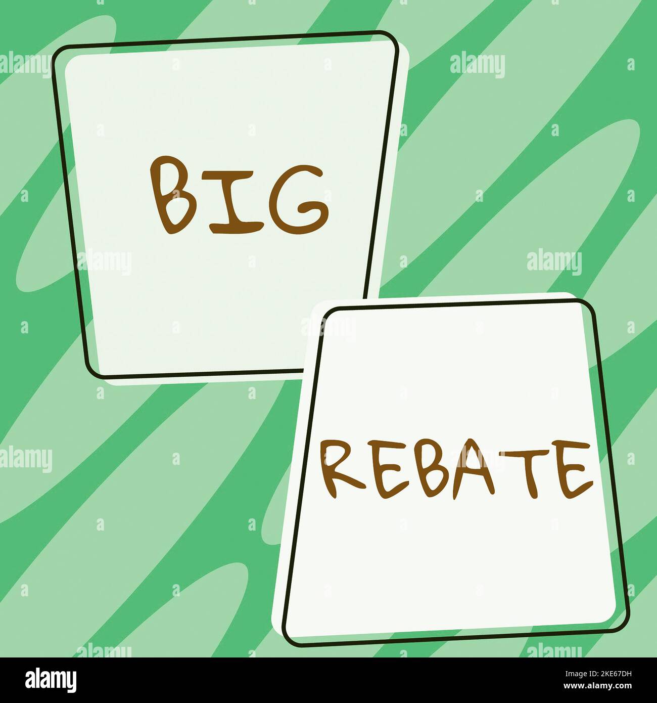 Text caption presenting Big Rebate. Business overview Huge rewards that ...