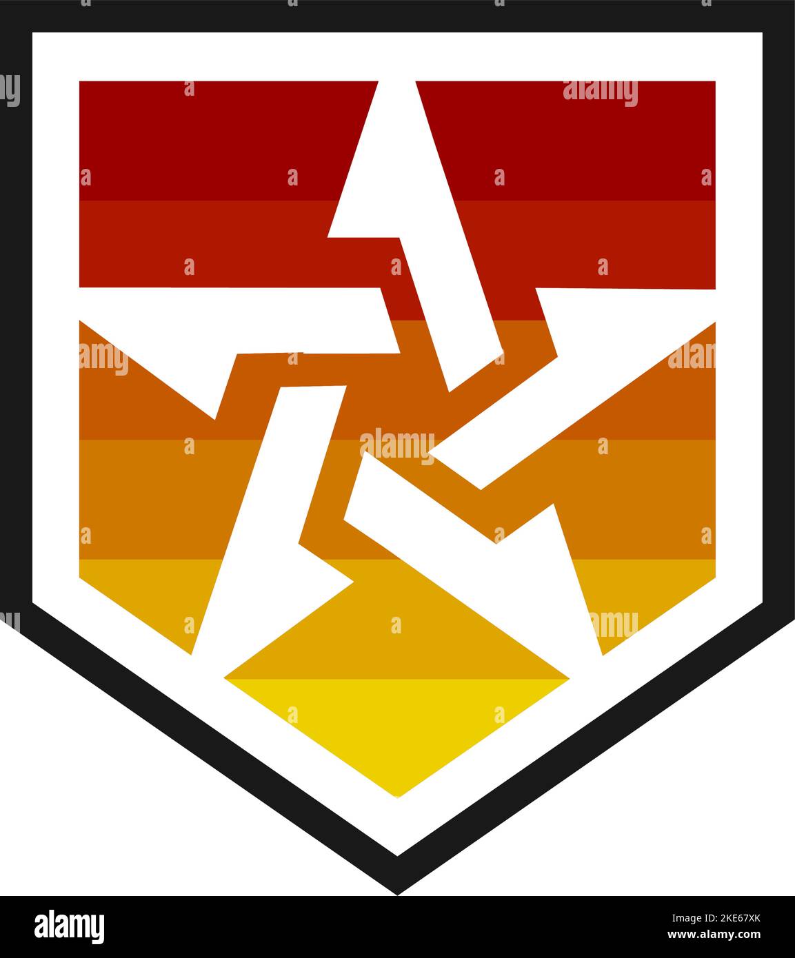 abstract star logo from arrows Stock Vector