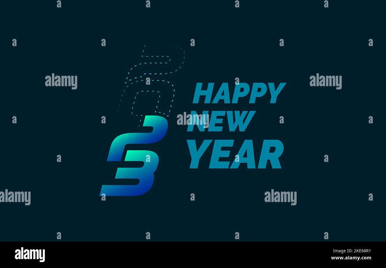 2036 Design Happy New Year. New Year 2023 logo design for brochure