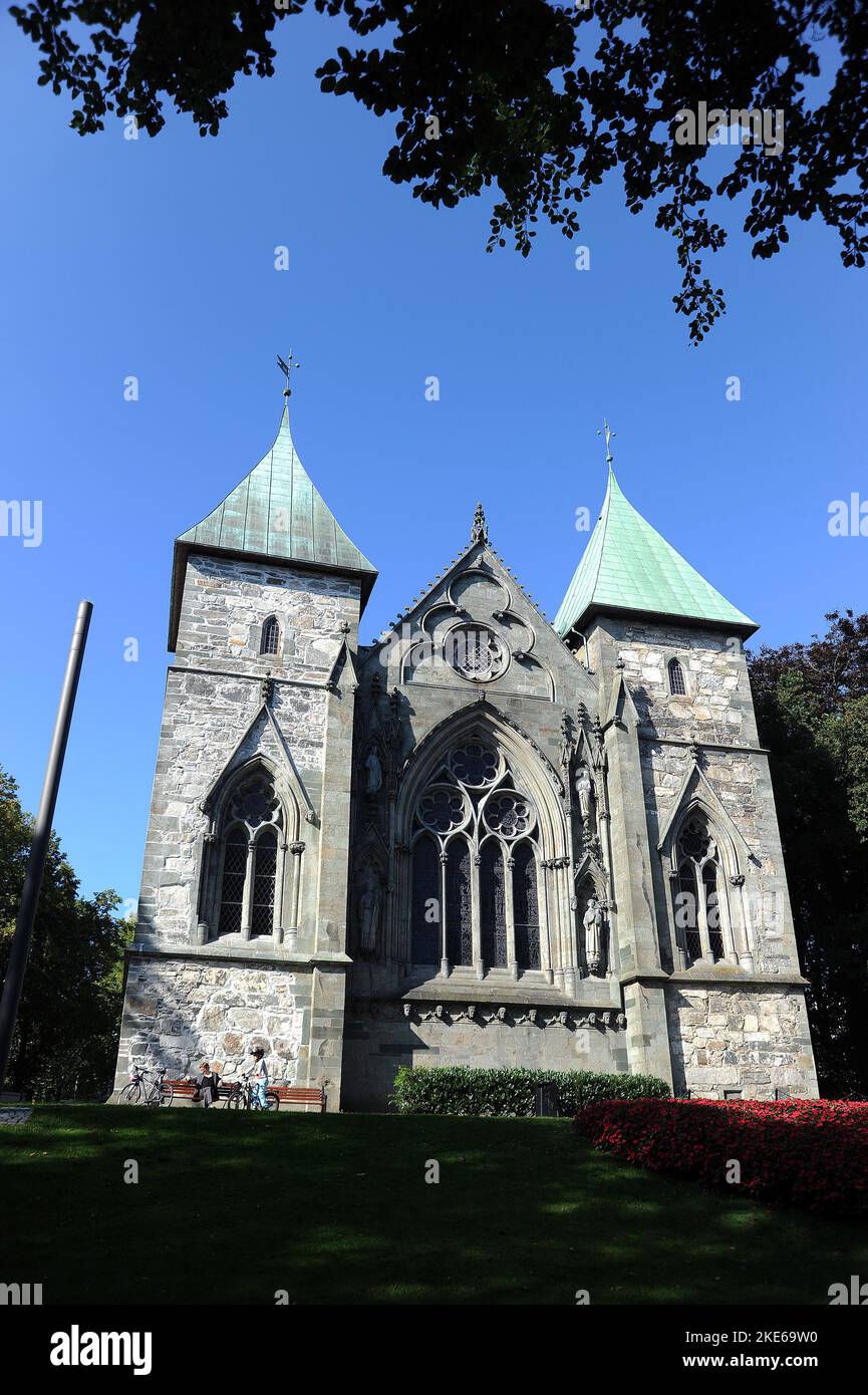 Exterior of Stavanger Cathedral. Stock Photo