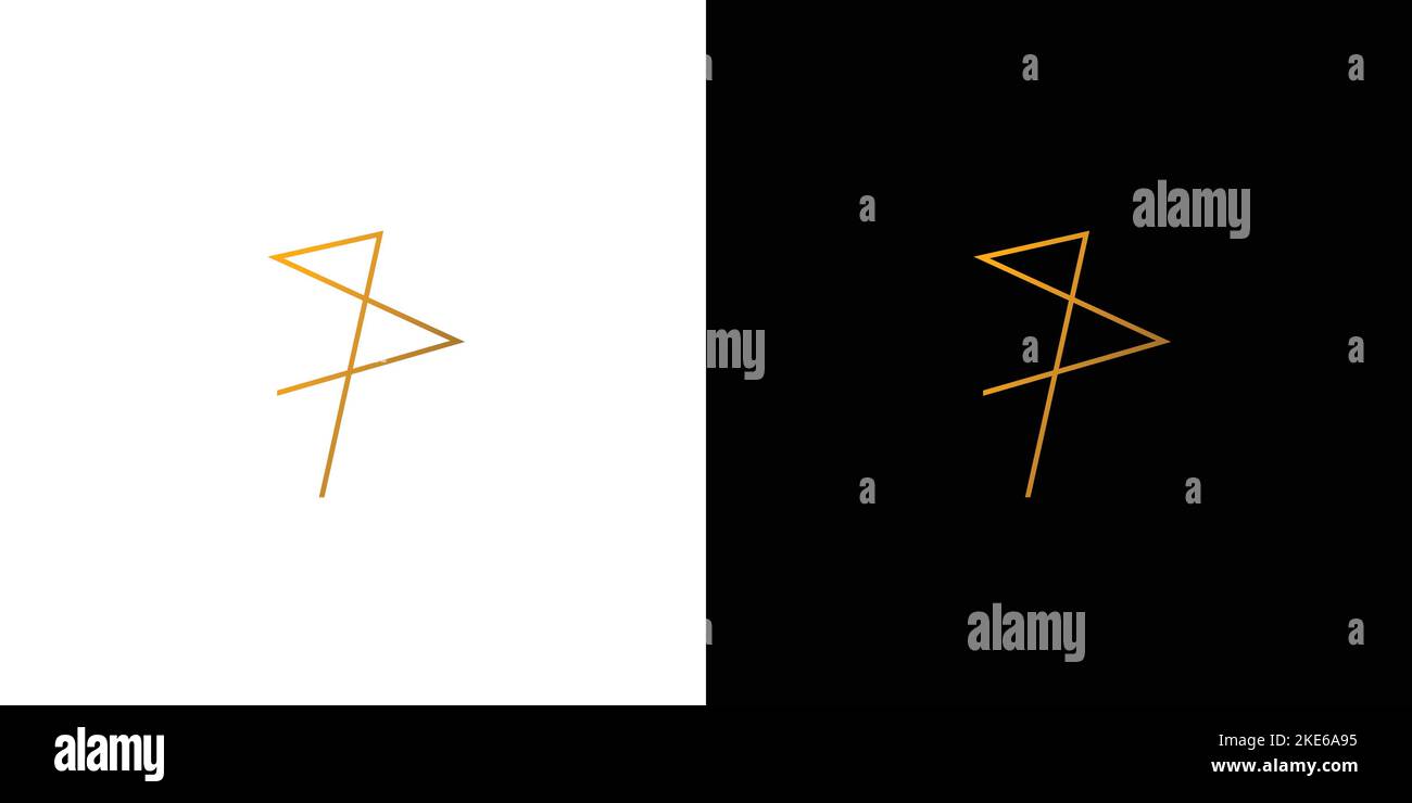 Simple and modern SP initials logo design Stock Vector