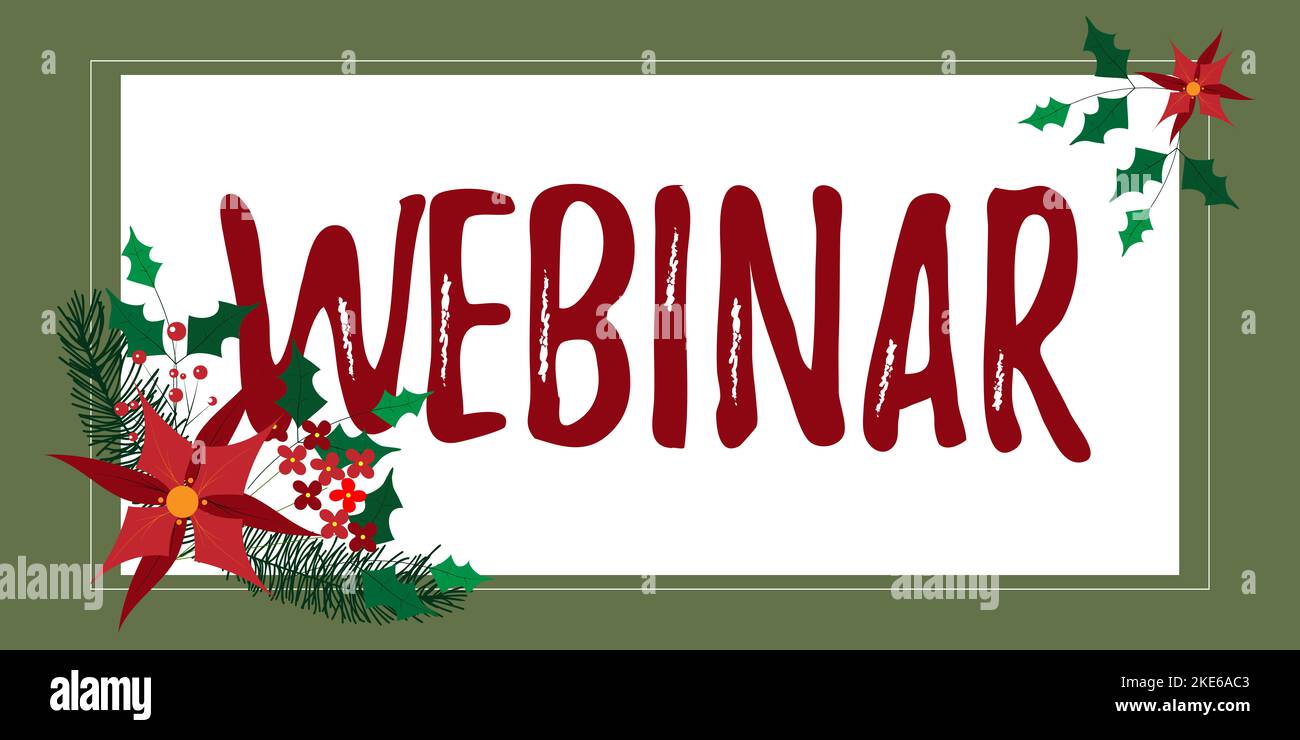 Writing displaying text Webinar. Word Written on engaging online event