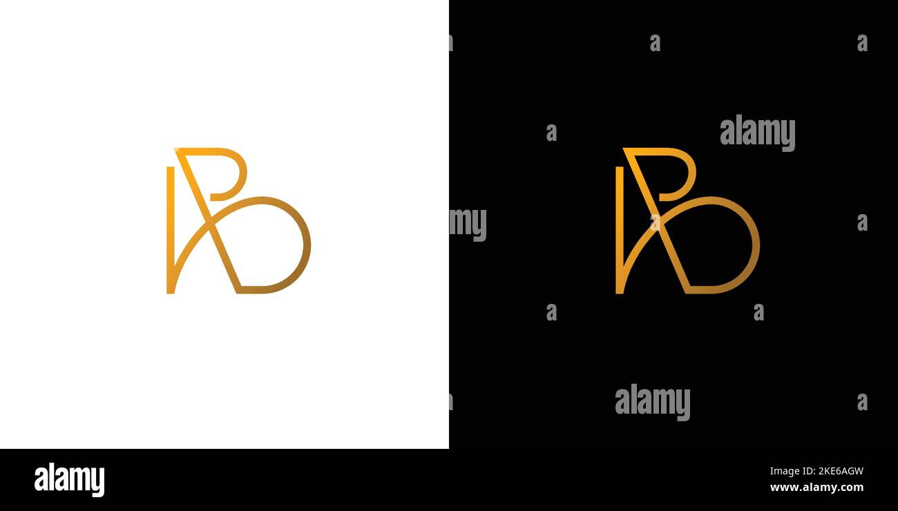 Modern and unique letter AB initials logo design Stock Vector