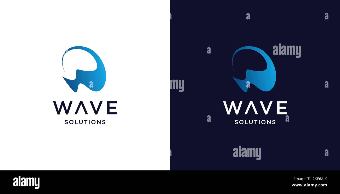 Modern and unique wave logo design Stock Vector