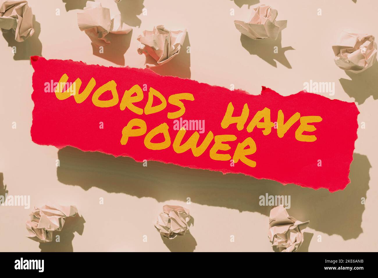Writing displaying text Words Have Power. Word for essential tools ...