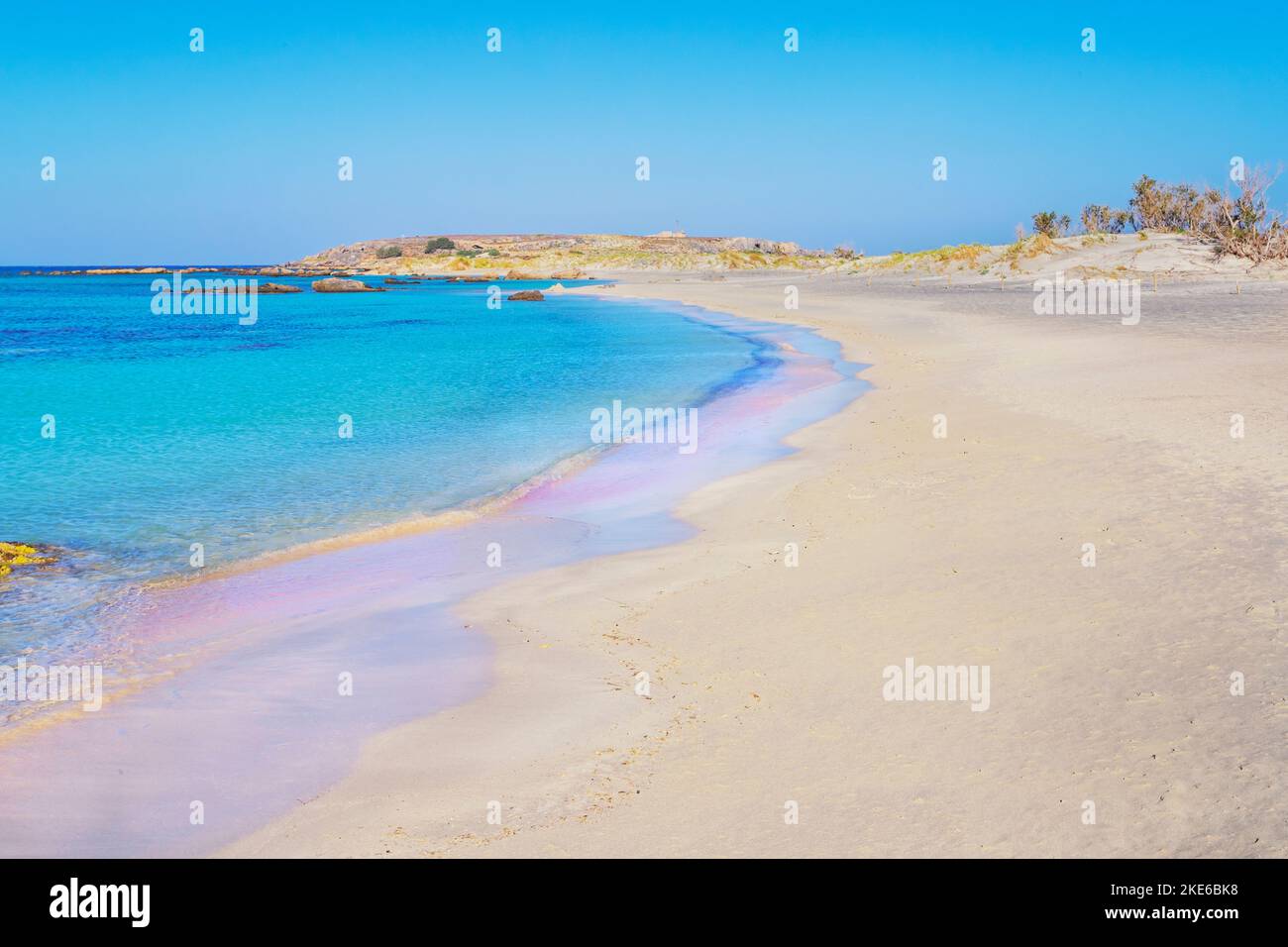 Elafonisi beach, Chania, Crete, Greek Islands, Greece Stock Photo