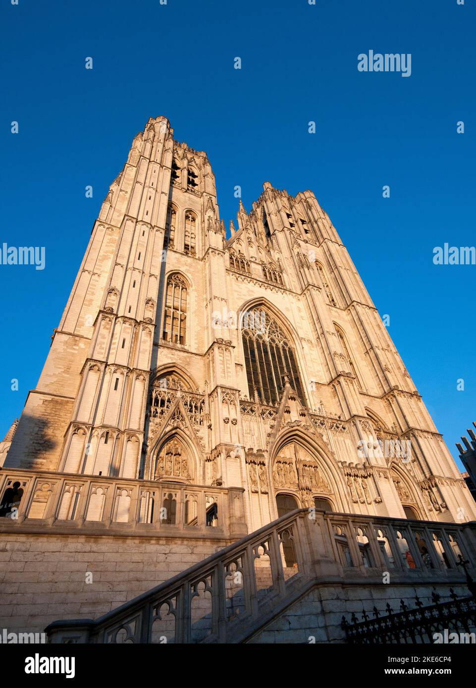 Cathedral of Saints Michael and Gudula, Brussels, Belgium Stock Photo