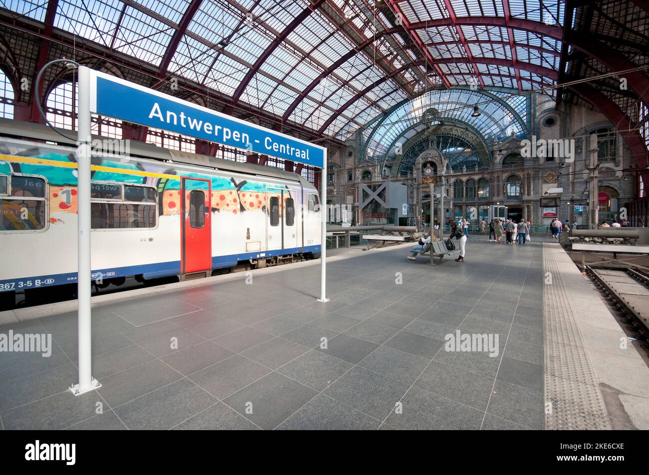 Antwerp Central Train Station, Belgium Stock Photo
