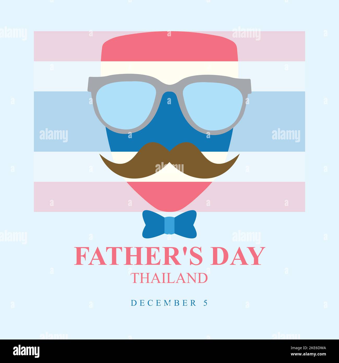 Thailand Fathers Day background. Design with thailand flag. Stock Vector