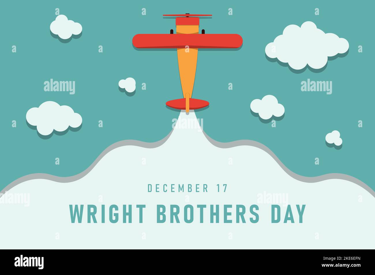 Wright Brothers Day background. Design with paper style. Stock Vector