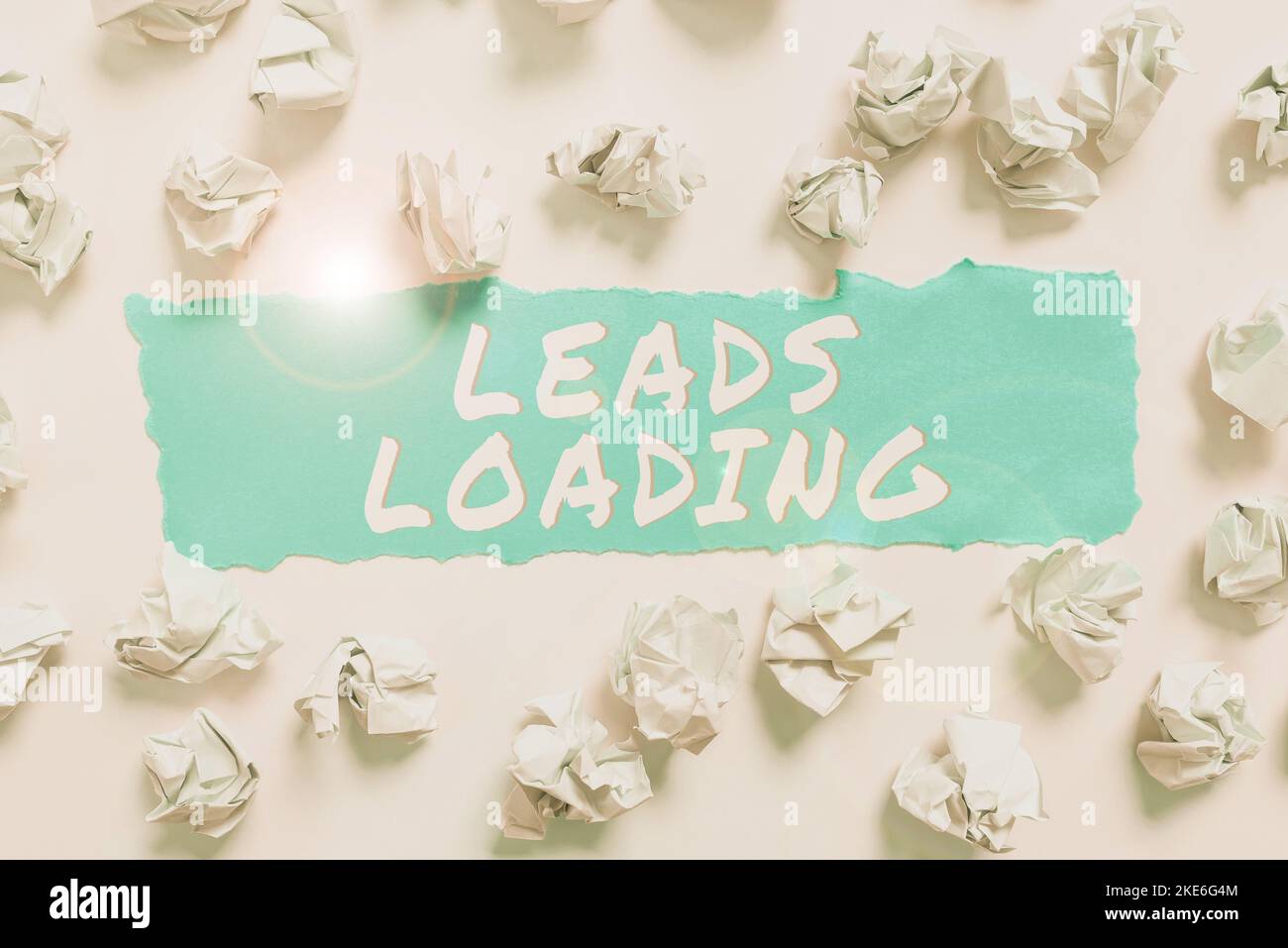 Text caption presenting Leads Loading. Business concept Initiating ...