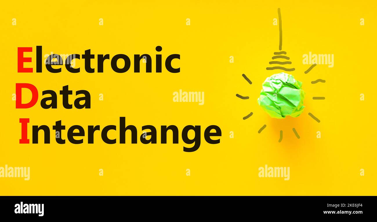 EDI electronic data interchange symbol. Concept words EDI electronic ...