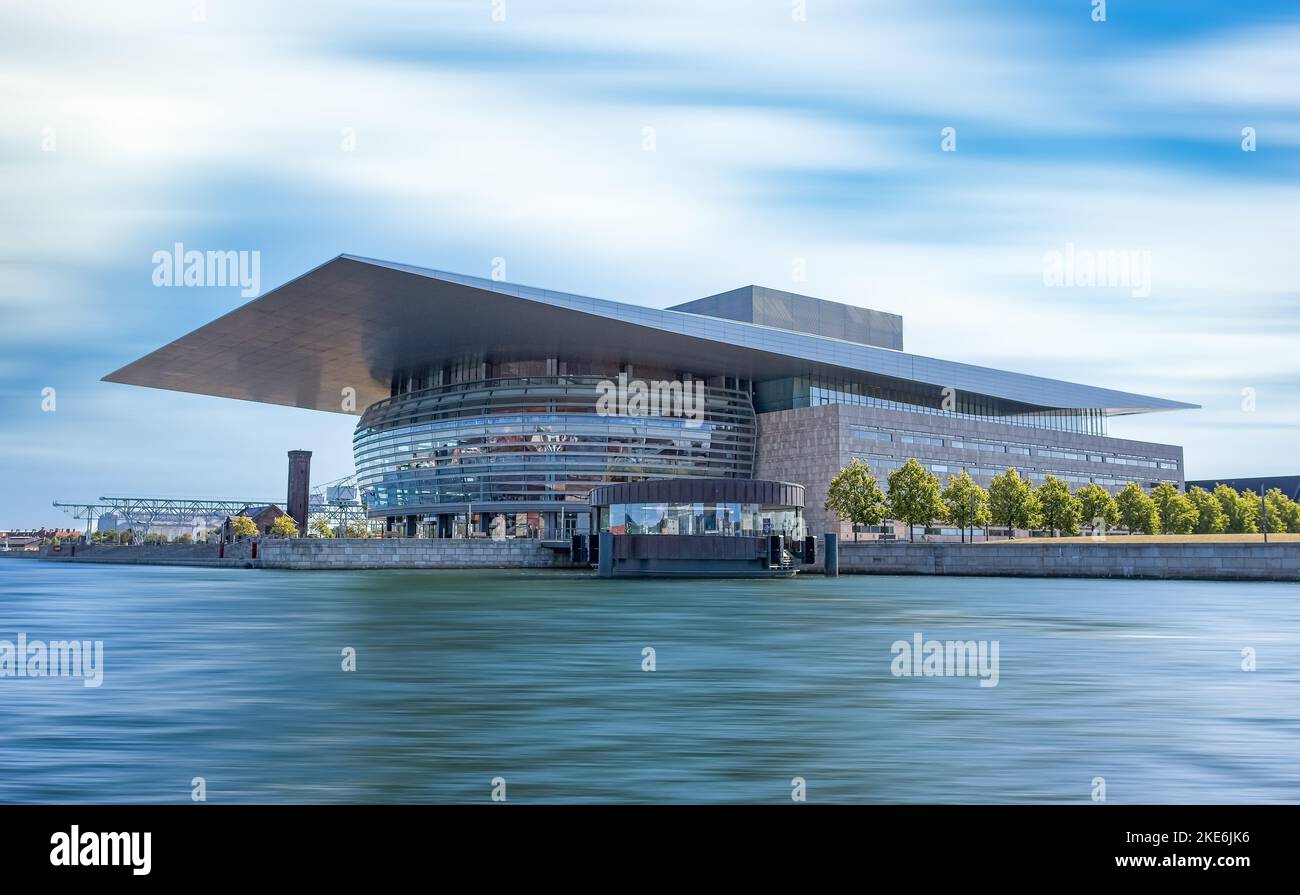Copenhagen Opera House on the waterfront in Copenhagen, Denmark on 18 July 2019 Stock Photo