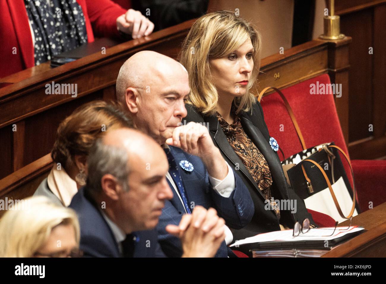 Deputy, Virginie DubyMuller attends a session of Questions to the