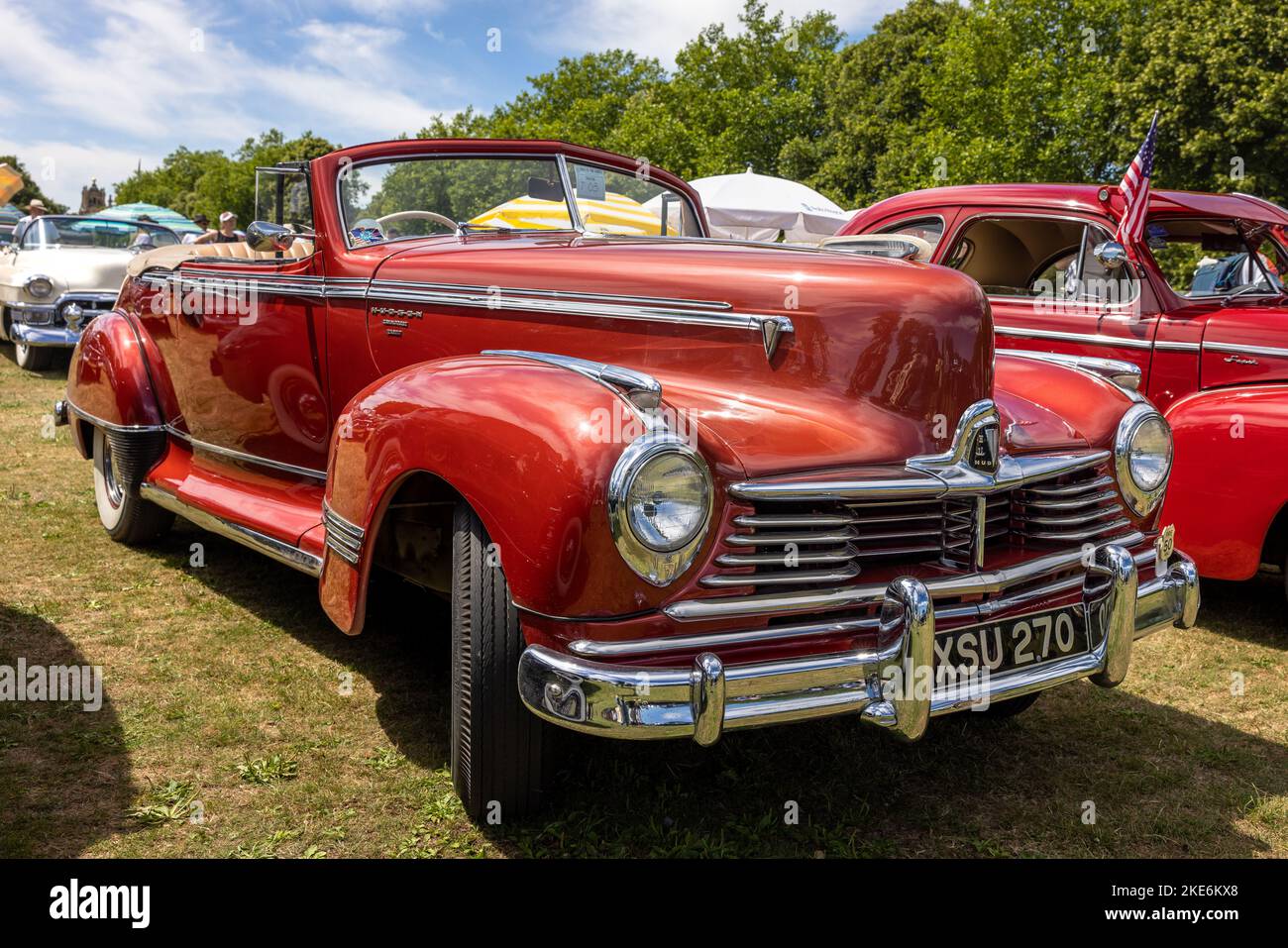 1947 Hudson Commodore ‘XSU 270’ on display at the American Auto Club Rally of the Giants, held at Blenheim Palace on the 10th July 2022 Stock Photo
