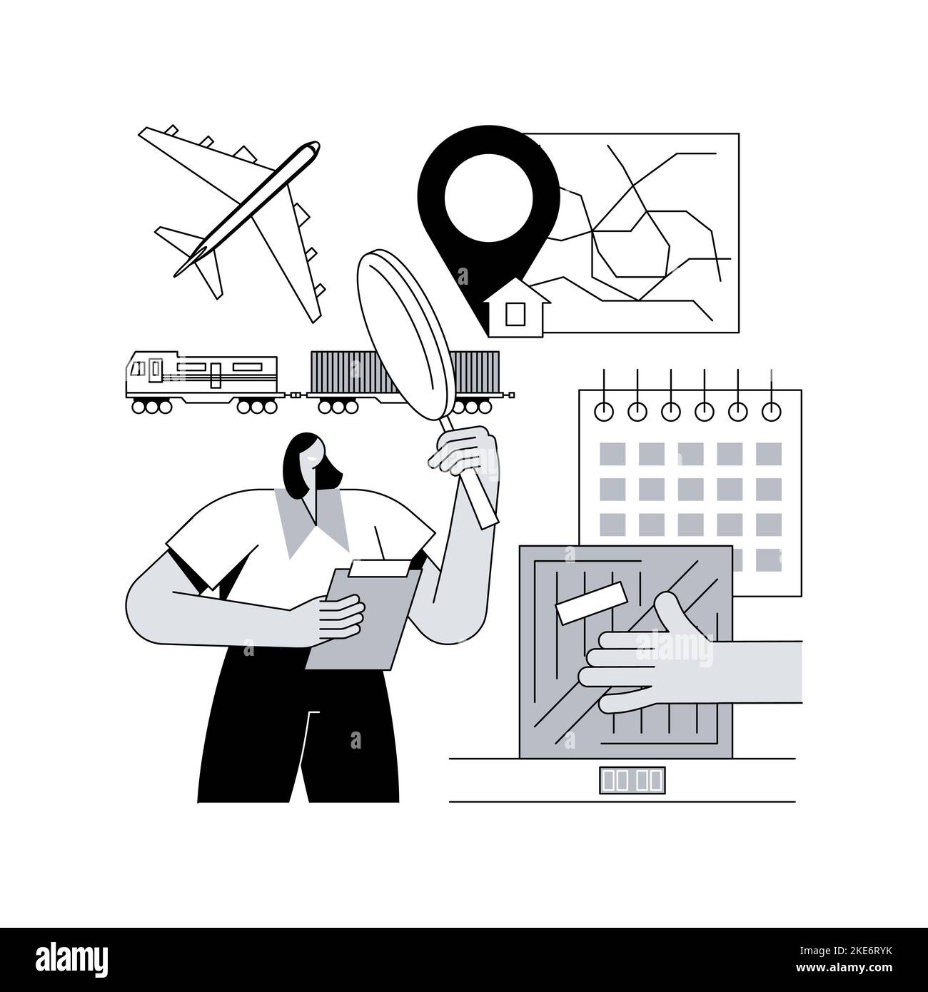 Supply chain management abstract concept vector illustration. Logistics