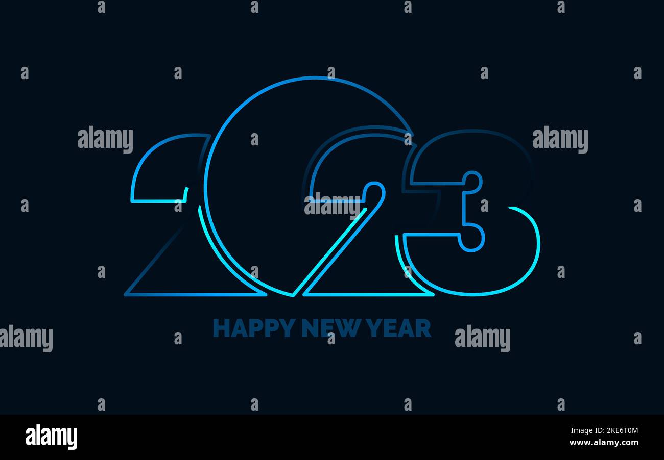 New 2023 Year typography design. 2023 numbers logotype illustration ...