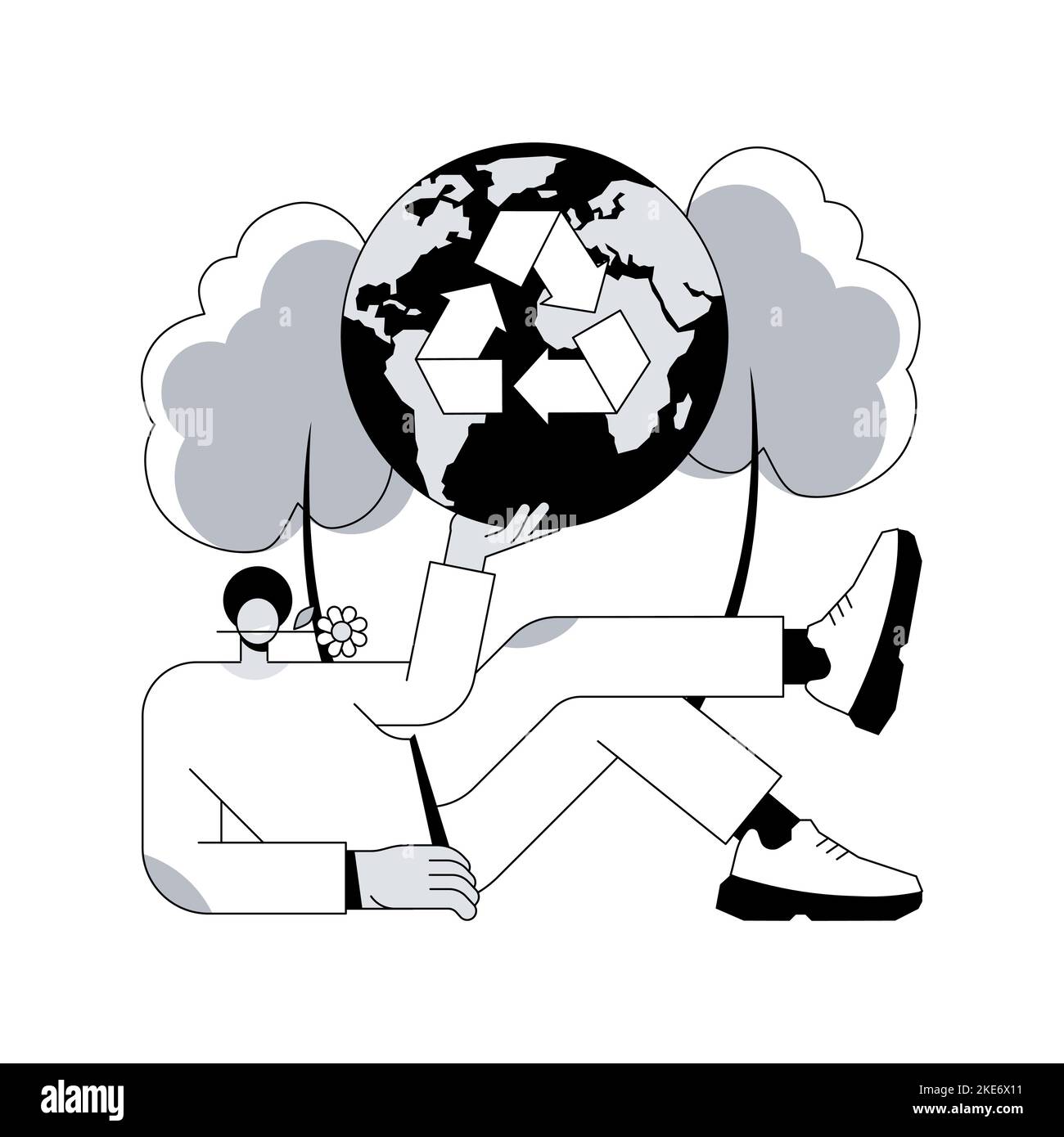 Reduce Reuse Recycle abstract concept vector illustration. Waste ...