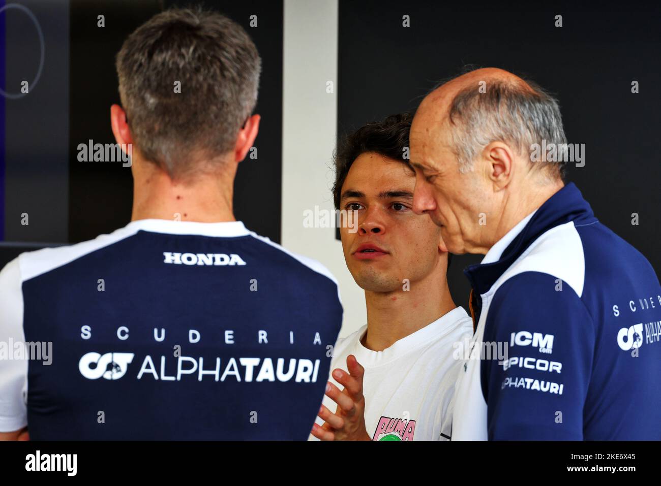 Sao Paulo Brazil 10 11 2022 Nyck De Vries NLD With Franz Tost AUT 